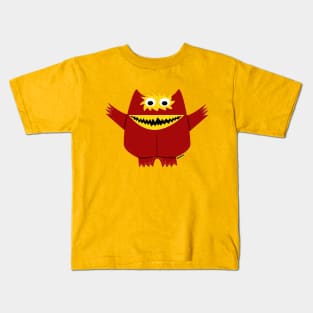 Brick Red and Gold Nauga Kids T-Shirt
